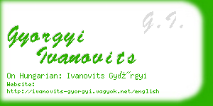 gyorgyi ivanovits business card